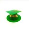 24 Count Graduation Cap Cake Topper Durable Plastic Party Decoration Green 3.5 Inch